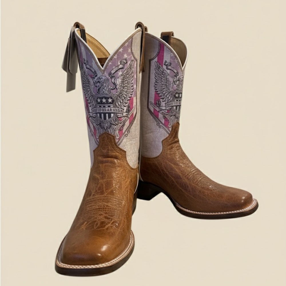 Roper 2nd admendment concealed carry brown and Pink Western Boots
